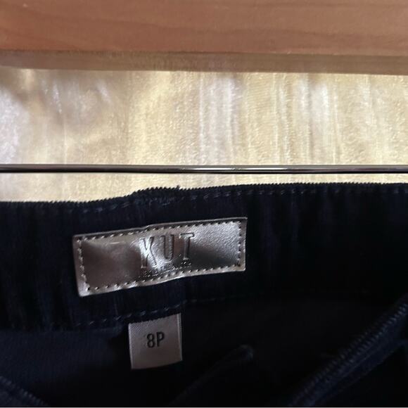 Kut from the Kloth Catherine Boyfriend Corduroy Pants Navy Blue NWT Size 8P - Picture 4 of 7